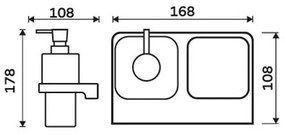 NIMCO MA 2905831H-26 - Fali szappanadagoló és fogkefe állvány MAYA 290 mm