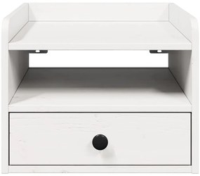 Éjjeli asztal 2 pcs Fehér 38 x 36 x 29.5 cm Tömör fenyőfa