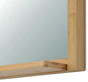 Fali tükör B043 NAT, bambusz, M