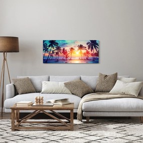 Kép - trópusi naplemente (120x50 cm)