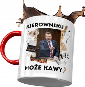 Bögre Piros-Fekete Pis Ajándék Nyomtatott Fotóval