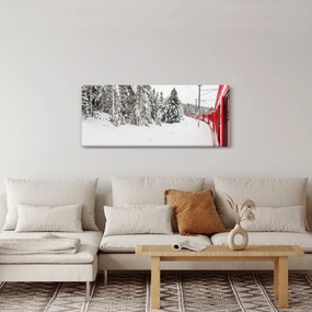 Kép - Vonat a havas tájban (120x50 cm)