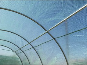 Kerti fóliás üvegház szilárd ajtókkal, 400 x 250 x 200 cm