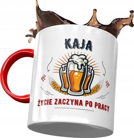 Piros Bögre Kai Barátnő Feleség Ajándék Nyomtatott Fotóval