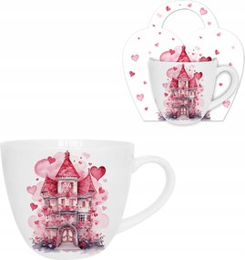 Nagy bögre Valentin nap 460ml Palota Ház szív ajándék Nőnap Anyák napja