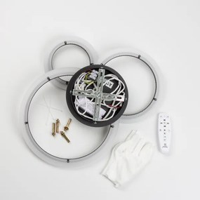 Brilagi - LED Dimmelhető felületre szerelhető csillár ORBITS LED/40W/230V 3000-6500K fekete + távirányító