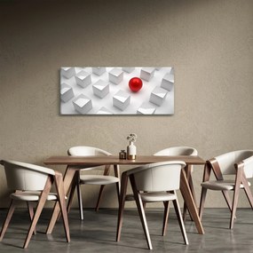 Absztrakciós kép - kocka gömbökkel (120x50 cm)