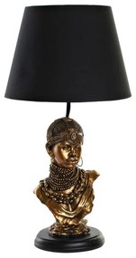Asztali lámpa Fekete Aranysárga afrikai Nő 58 cm