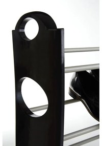 Fekete-ezüstszínű fém cipőtartó állvány Tavia – Premier Housewares