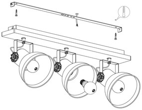 Eglo 49652 - Spotlámpa BARNSTAPLE 3xE27/40W/230V