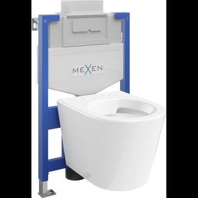 Mexen beépíthető Felix XS-U WC váz WC csészével Rico, Fehér - 6853372XX00