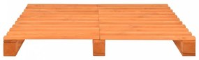 Barna tömör fenyőfa raklap ágykeret 160 x 200 cm