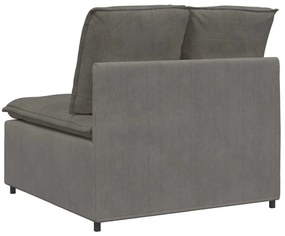 világosszürke moduláris kanapé középső modul párnákkal 100 cm