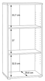 Könyvszekrény URAN artisan tölgy