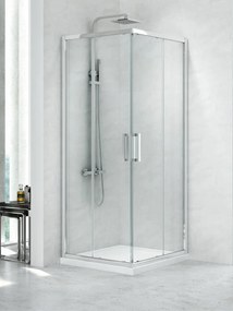 New Trendy New Praktic zuhanykabin 90x90 cm négyzet króm fényes/átlátszó üveg K-0466