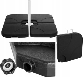 Teherbírás Esernyőhöz 4 db Univerzális Fekete Téglalap alakú Tömör