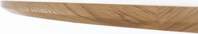 Étkezőasztal, tölgy/fekete, átmérő 80 cm, REVENTON NEW