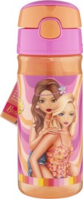 Csajos Besties műanyag szívószálas kulacs akasztóval 450 ml