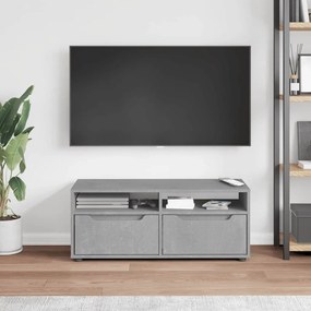 VISNES betonszürke szerelt fa TV-szekrény 100x40x38 cm