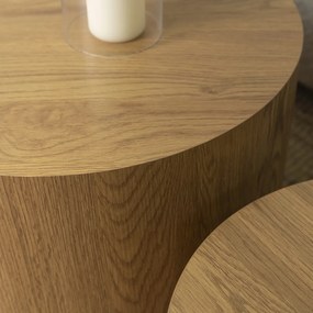 Dohányzóasztal szett natúr tölgy színben LEILA