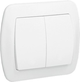 Kapcsolókapcsoló háttérvilágítással Süllyesztett 10A Fehér