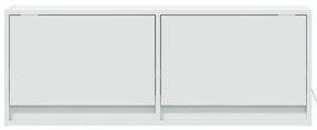 fehér falra szerelhető TV-szekrény LED-lámpákkal 100x31x35 cm