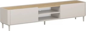 Elivo TV állvány 220 cm fém lábakon - kasmír / olajozott tölgy