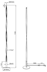 Reality - LED Dimmelhető állólámpa SPIN LED/10,5W/230V