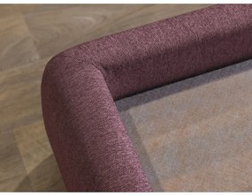 Rózsaszín kárpitozott ágyneműtartós franciaágy ágyráccsal 160x200 cm Garance – Bobochic Paris