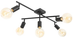 Modern fekete reflektor 5 lámpás - Facil