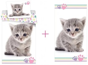 Cicás felnőtt ágyneműhuzat és törölköző szett (Colors)