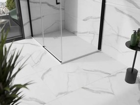 Mexen Stone+ téglalap alakú kompozit zuhanytálca 120 x 100 cm, fehér, fehér burkolat - 44101012-W