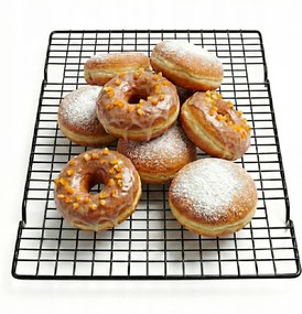 Kenyérsütemény készítő rács cukormázhoz fém fánk grillrács