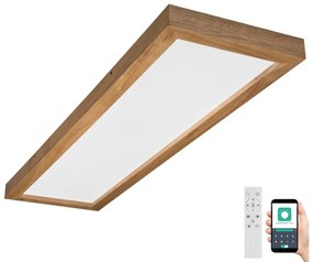 Brilagi-LED Dimmelhető lámpa WOODY FRAME LED/50W/230V tölgy 120x30 cm IP44 + távirányító 8590828607304