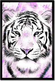Poszter keretben 40x60 Tigris lila