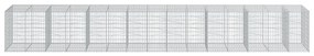 horganyzott vas gabion kosár fedéllel 750 x 100 x 100 cm