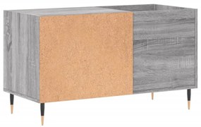 szürke sonoma színű szerelt fa hanglemezszekrény 85x38x48 cm