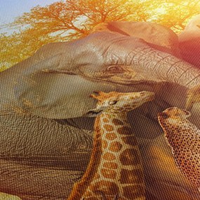Afrikai állatok képe (120x50 cm)
