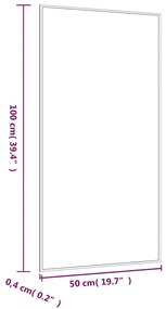 téglalap alakú üveg falitükör 50 x 100 cm