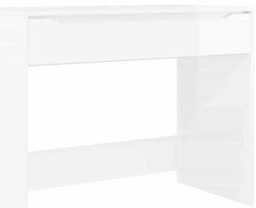 vidaXL Asztal fiókkal Magas Fényű Fehér 100 x 50 x 78 cm Faanyag