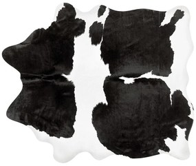 Fekete és fehér bőrszőnyeg 3-4 m² NASQU Beliani