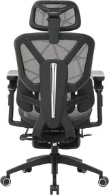 Irodai szék, sötétszürke/fekete, teherbírás 150 kg, VILMER