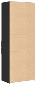 fekete szerelt fa magasszekrény 70 x 42,5 x 185 cm