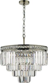 Dar Lighting glamour kristály modern függeszték vyana antik sárgaréz darvya0475