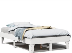 vidaXL fehér tömör fenyőfa ágy matrac nélkül 120 x 200 cm