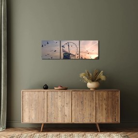 Szélmalom képe (órával) (90x30 cm)