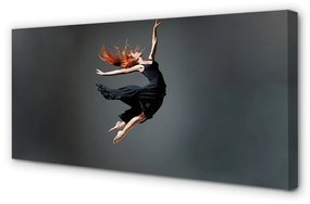 Canvas képek A nő egy fekete ruhát 100x50 cm