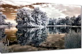 Vászonkép 120x70 Sziget a tavon