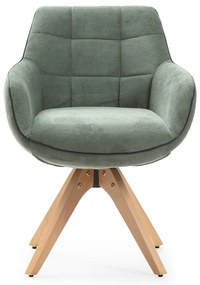 Zöld kárpitozott karfás étkezőfotel szett 2 db-os Donatelo – Marckeric