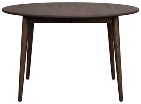 Sötétbarna tölgyfa kerek bővíthető étkezőasztal ø 120 cm Tyler – Rowico